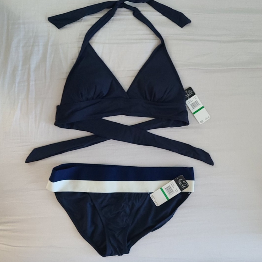 Navy Blue Bikini Set
